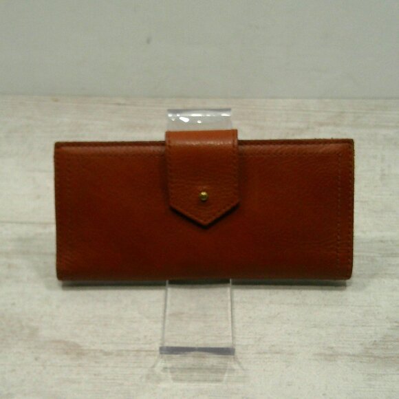 Madewell Minimalist English Saddle Leather Post Wallet - Picture 1 of 11